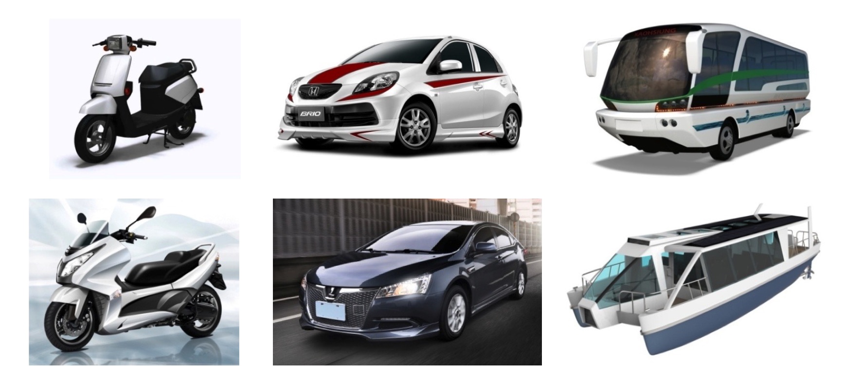 汽車外型設計，機車外型設計，巴士外型設計